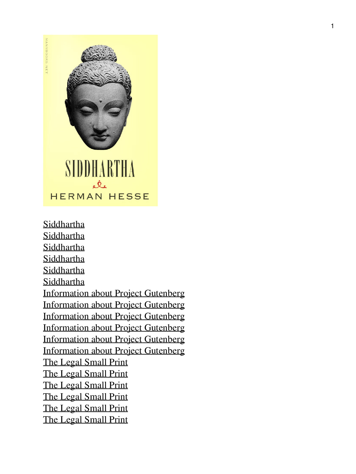 HERMANN HESSE SIDDHARTHA EN