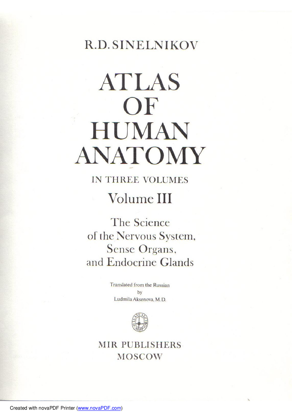 SINELNIKOV EN VOL 3