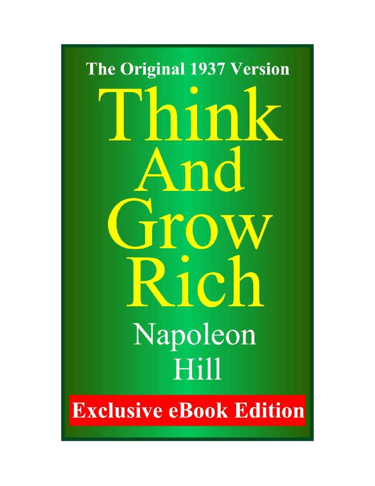 NAPOLEON HILL   THINK & GROW RICH   E BOOK
