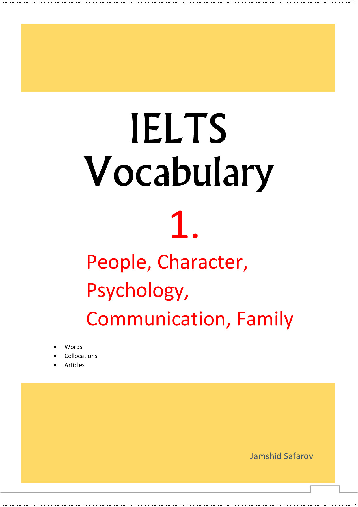 ILETS VOCABULARY 1