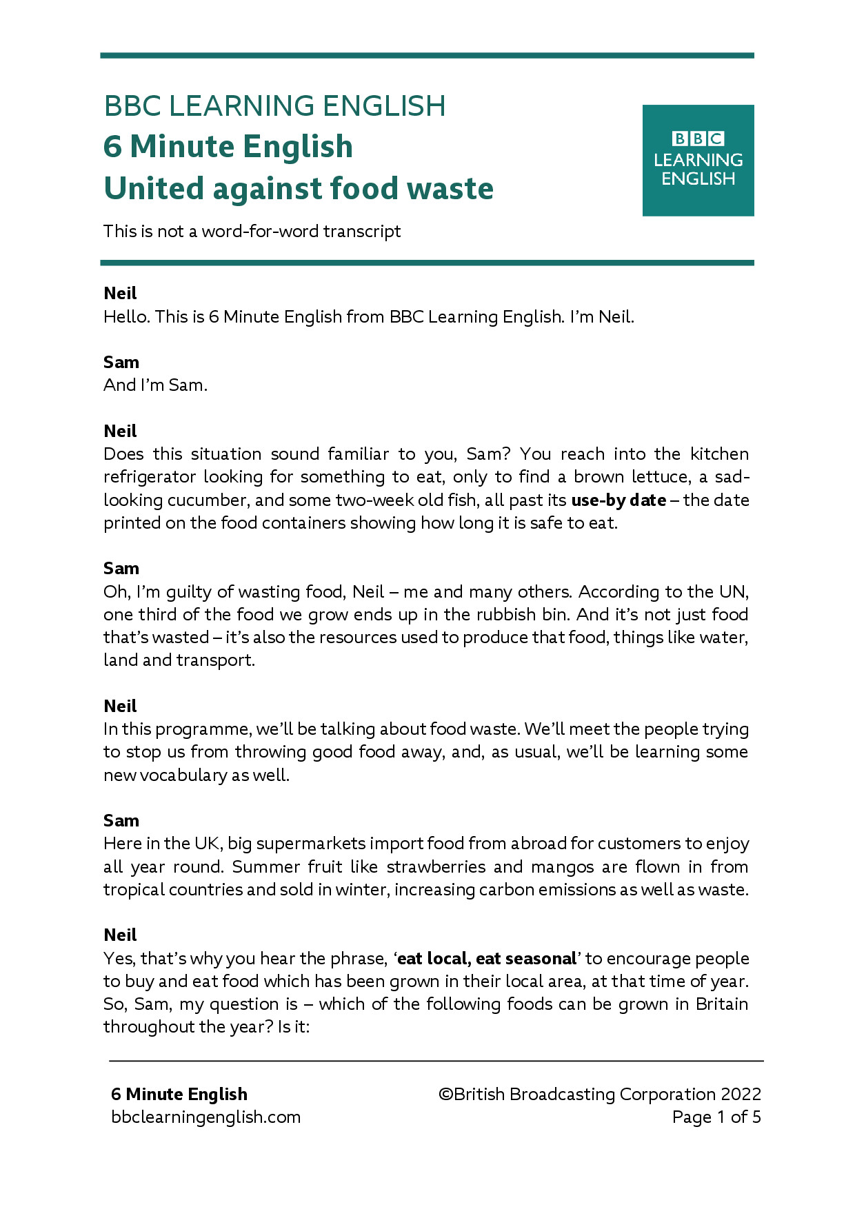 UNITED AGAINST FOOD WASTE