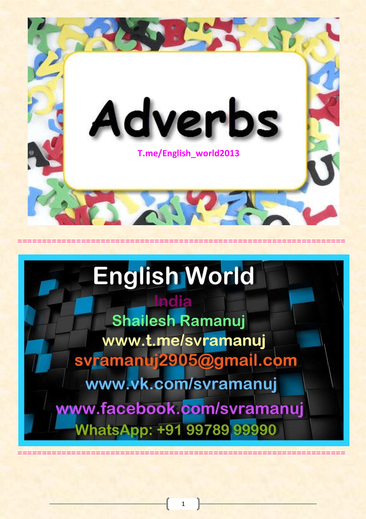 ADVERBS 100