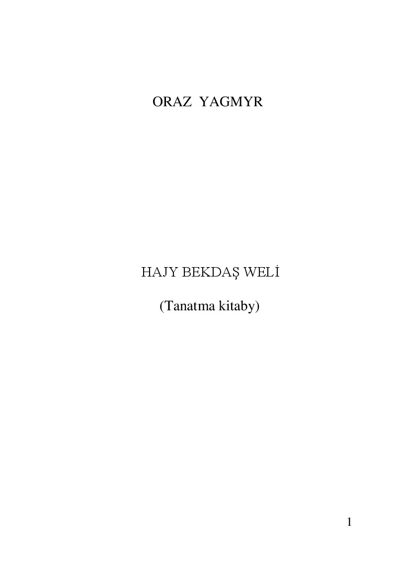 HAJY BEKTAŞ WELI