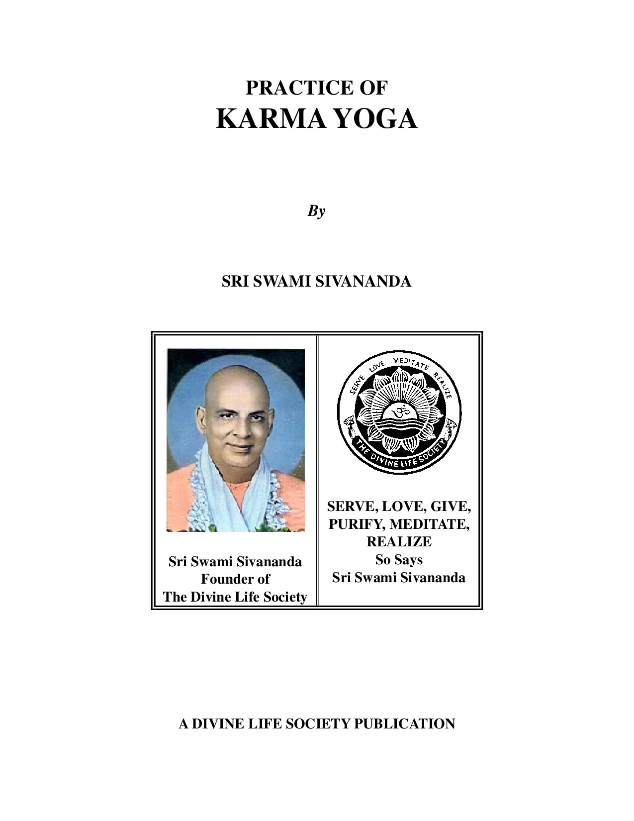 YOGA BY SRI SWAMI SIVANANDA