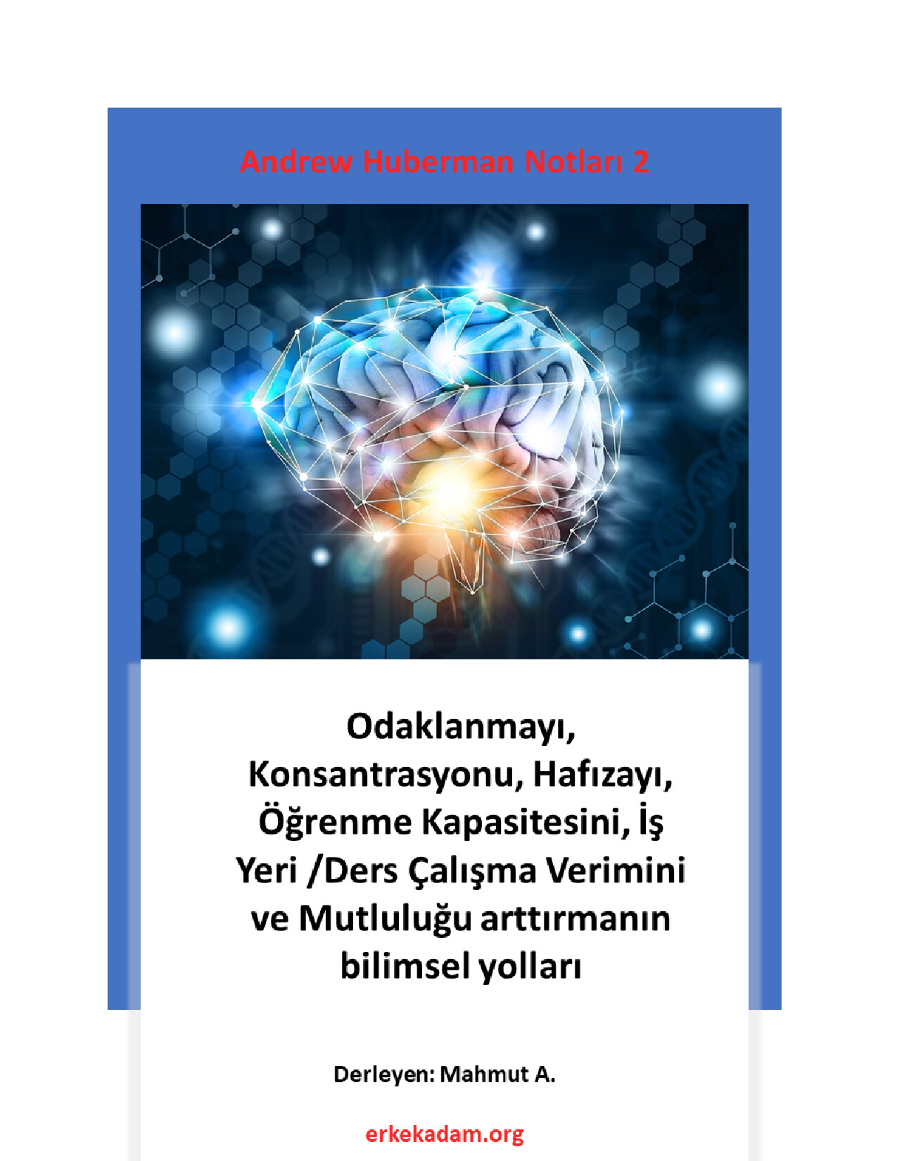 ANDREW HUBERMAN NOTLARİ 2