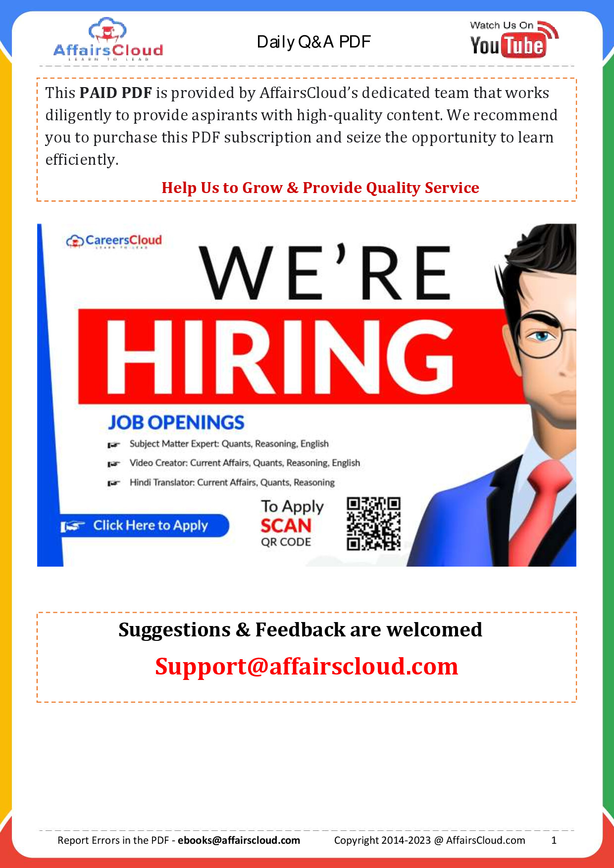 CURRENT AFFAIRS Q&A PDF FEBRUARY 23 2023 BY AFFAIRSCLOUD 1