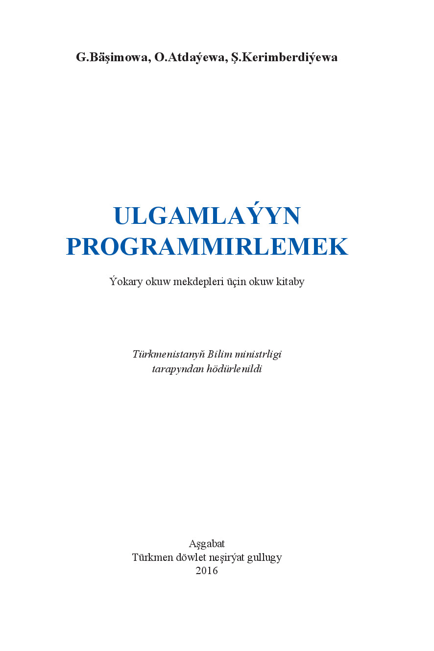 ULGAMLAÝYN PROGRAMMIRLEMEK