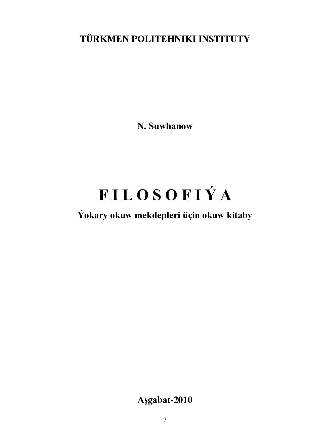 Suwhanow N~FilosofiýA