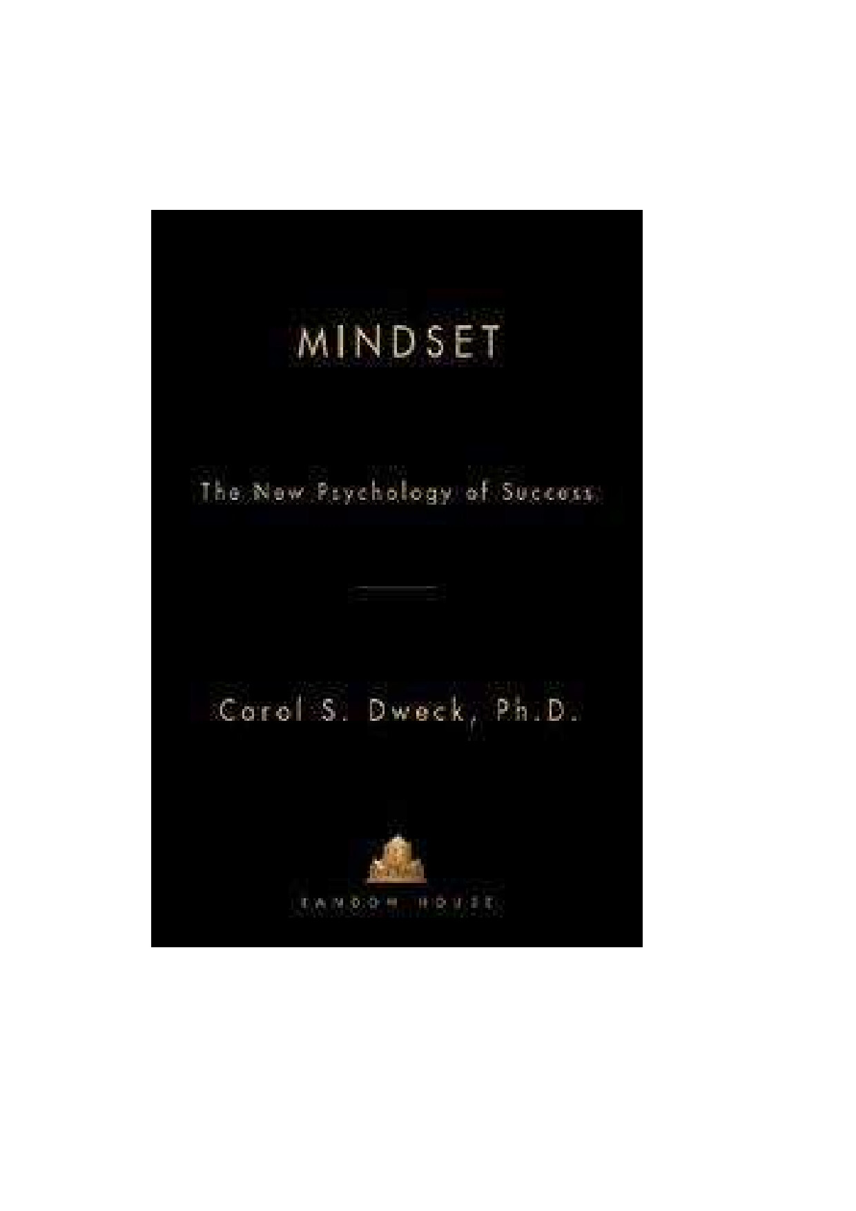 MINDSET  THE NEW PSYCHOLOGY OF SUCCESS 1