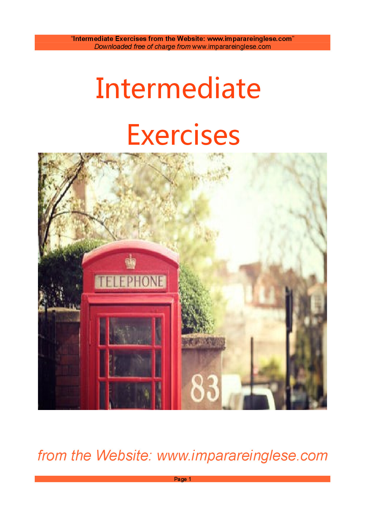 INTERMEDIATE EXERCISES FROM THE WEBSITE