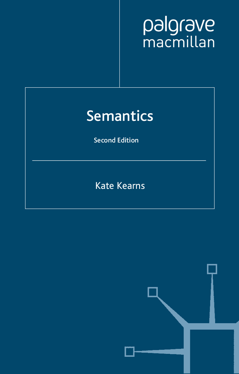 SEMANTICS SECOND EDITION 9780230232297 0230232299 9780230232303