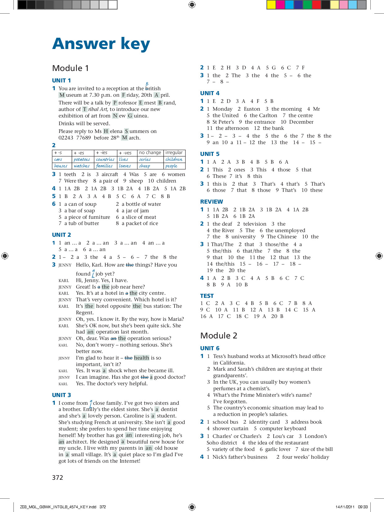 MYGRAMMARLAB INTERMEDIATE B1B2 ANSWER KEY