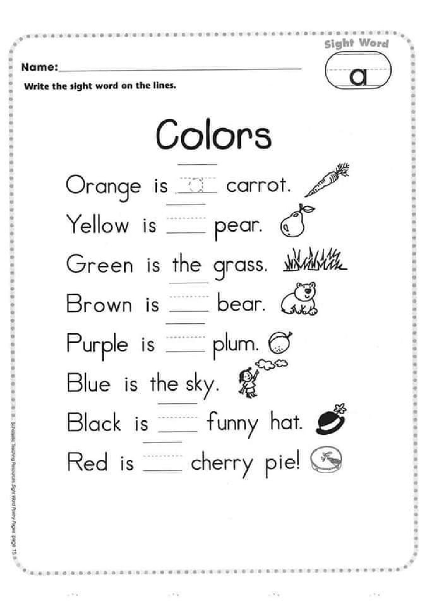 SIGHT WORDS FOR KIDS