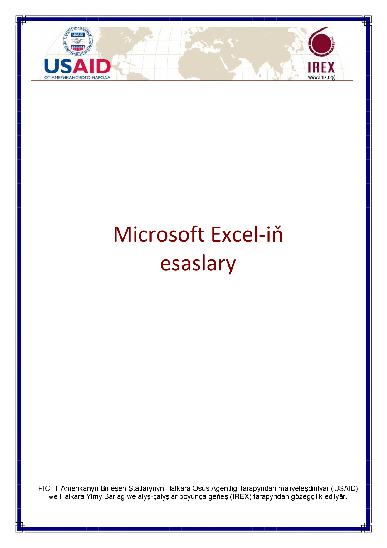 MICROSOFT EXCEL-IŇ ESASLARY