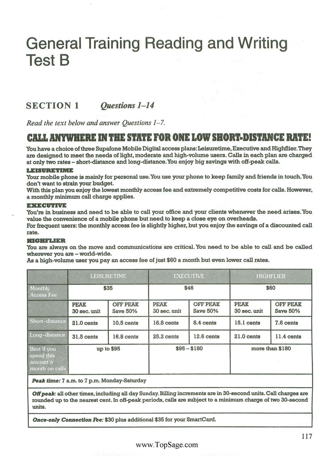GENERAL TRAINING READING TEST 2 WITH ANSWERS