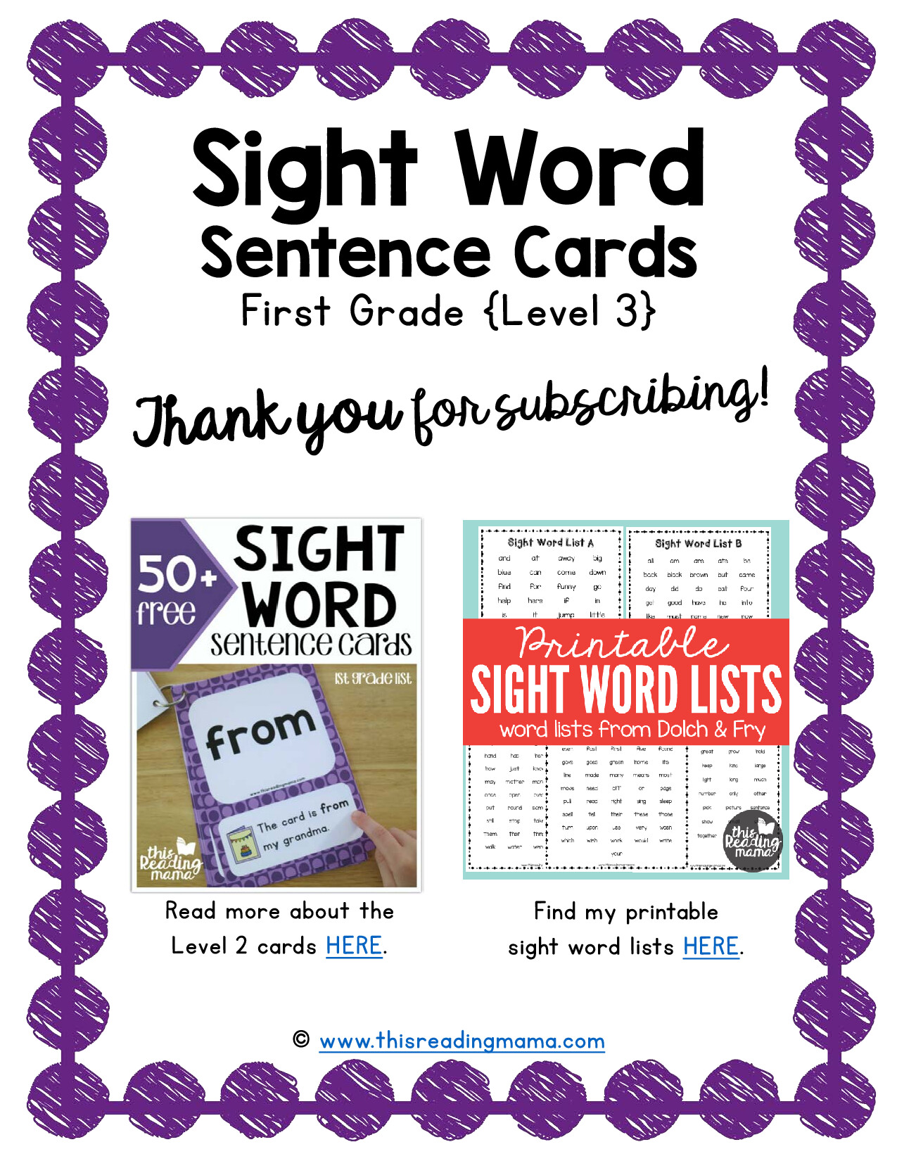 SIGHT WORDS LEVEL 3