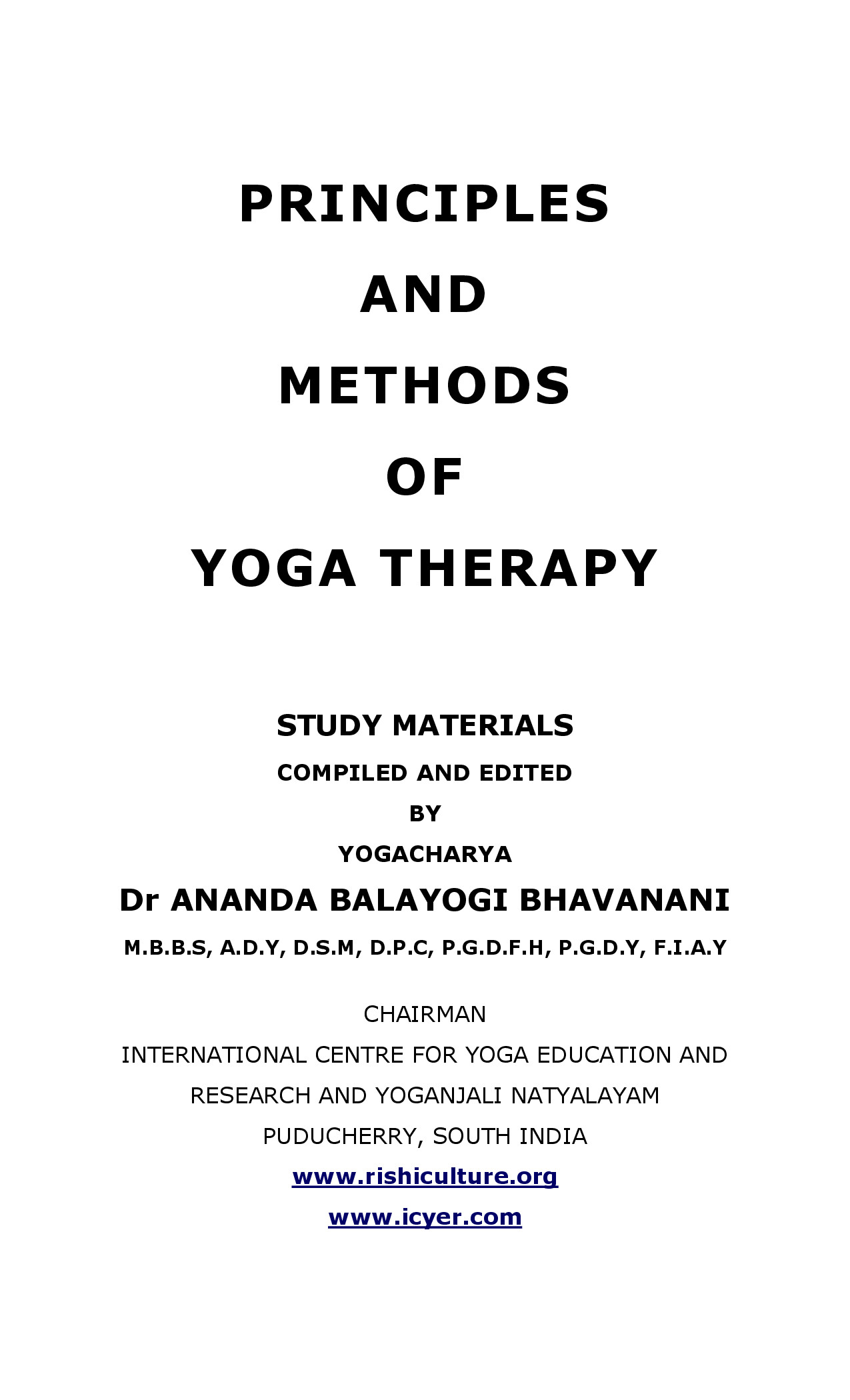 YOGA THERAPY