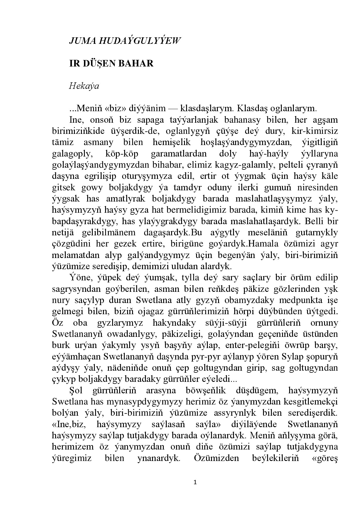 IR DÜŞEN BAHAR