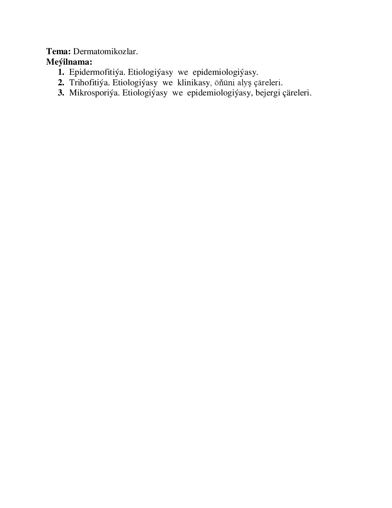 DERMATOMIKOZLAR