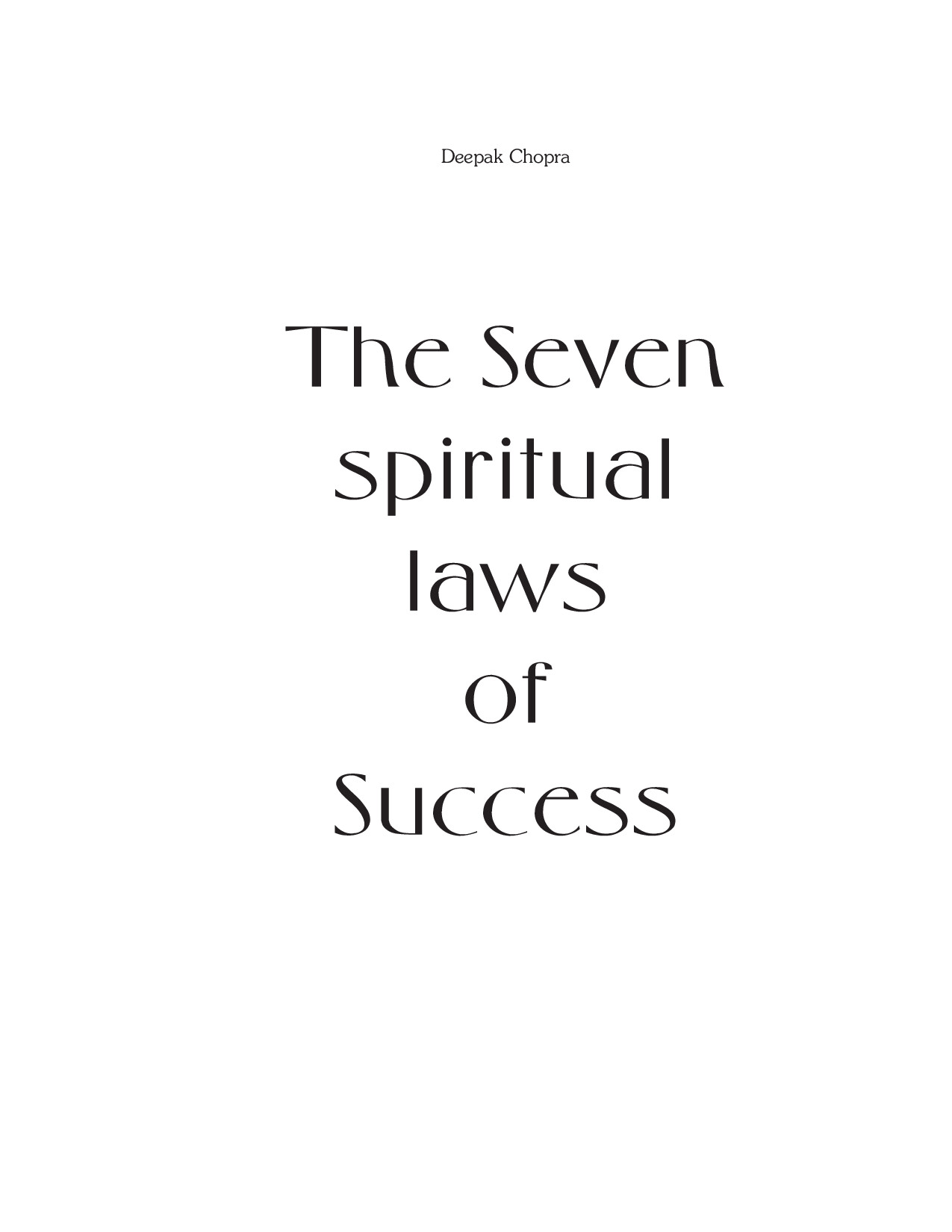 THE SEVEN SPIRITUAL LAWS OF SUCCESS