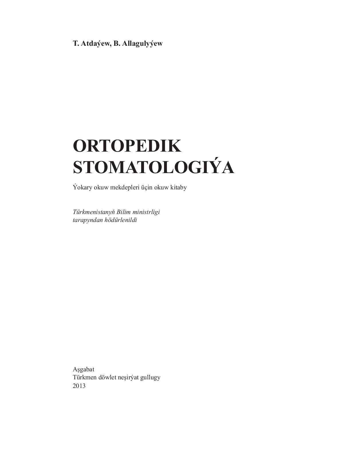 ORTOPEDIK STOMATOLOGIYA