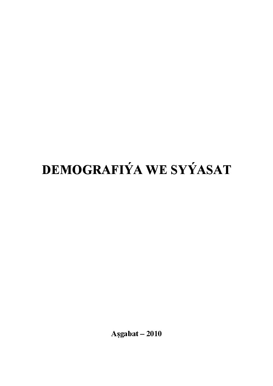 DEMOGRAFIÝA WE SYÝASAT