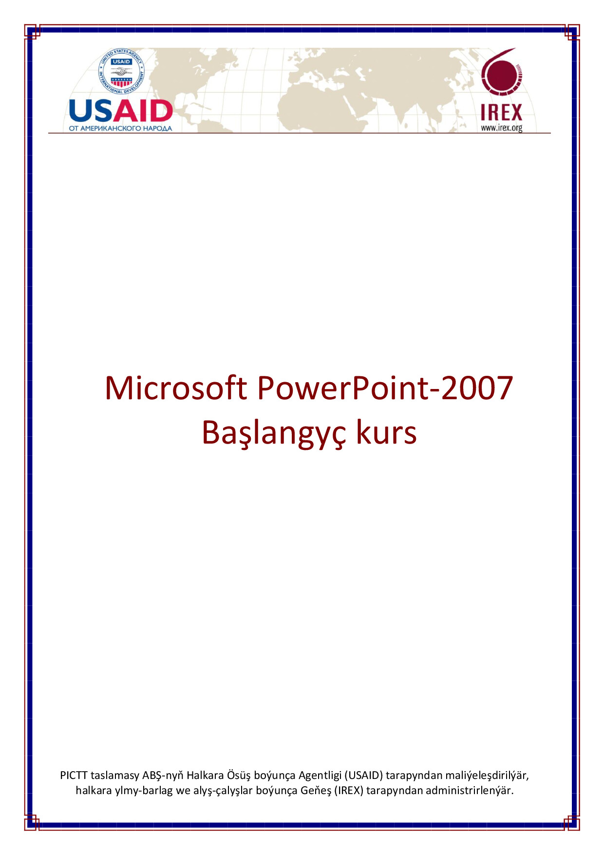 MICROSOFT POWERPOINT 2007 BAŞLANGYÇ KURS