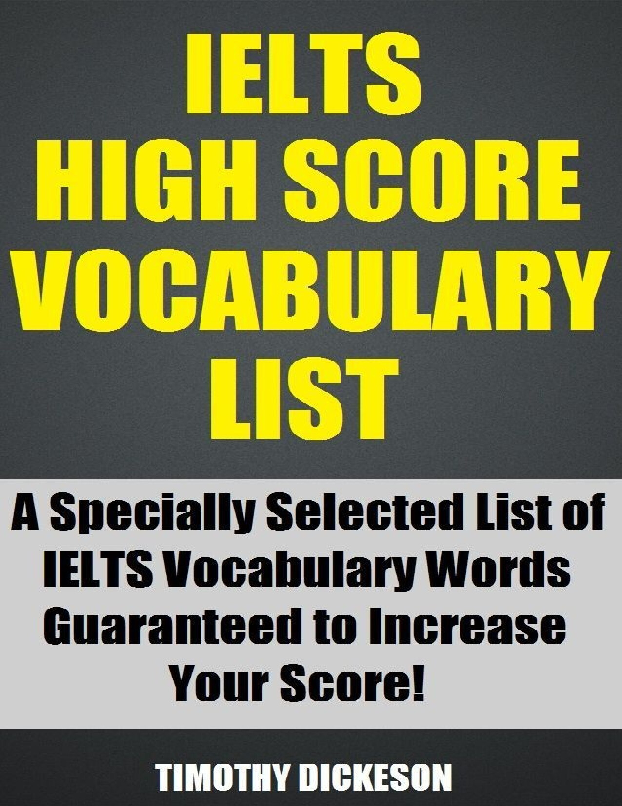 IELTS HIGH SCORE VOCABULARY LIST