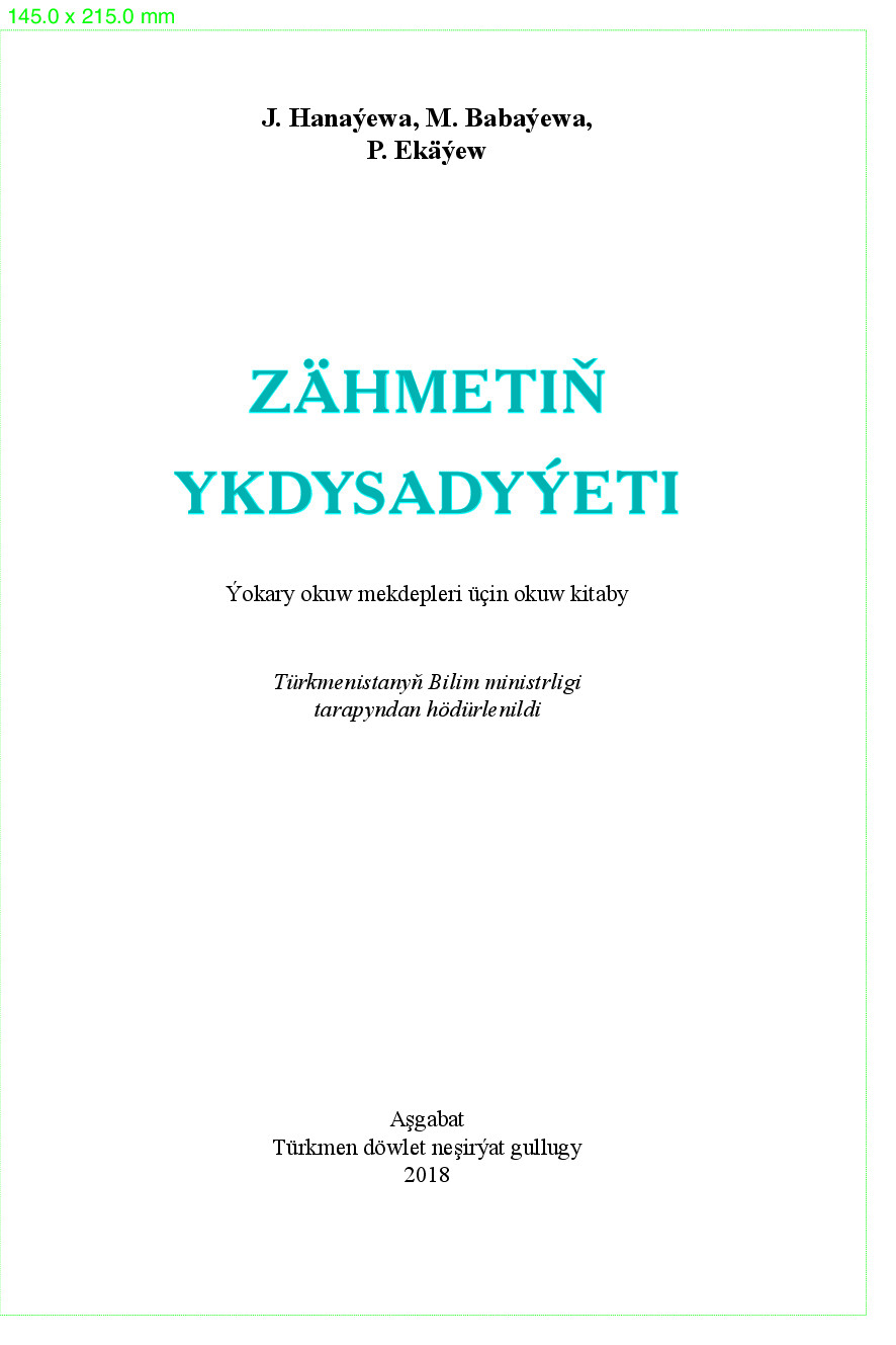 ZÄHMETIŇ YKDYSADYÝETI