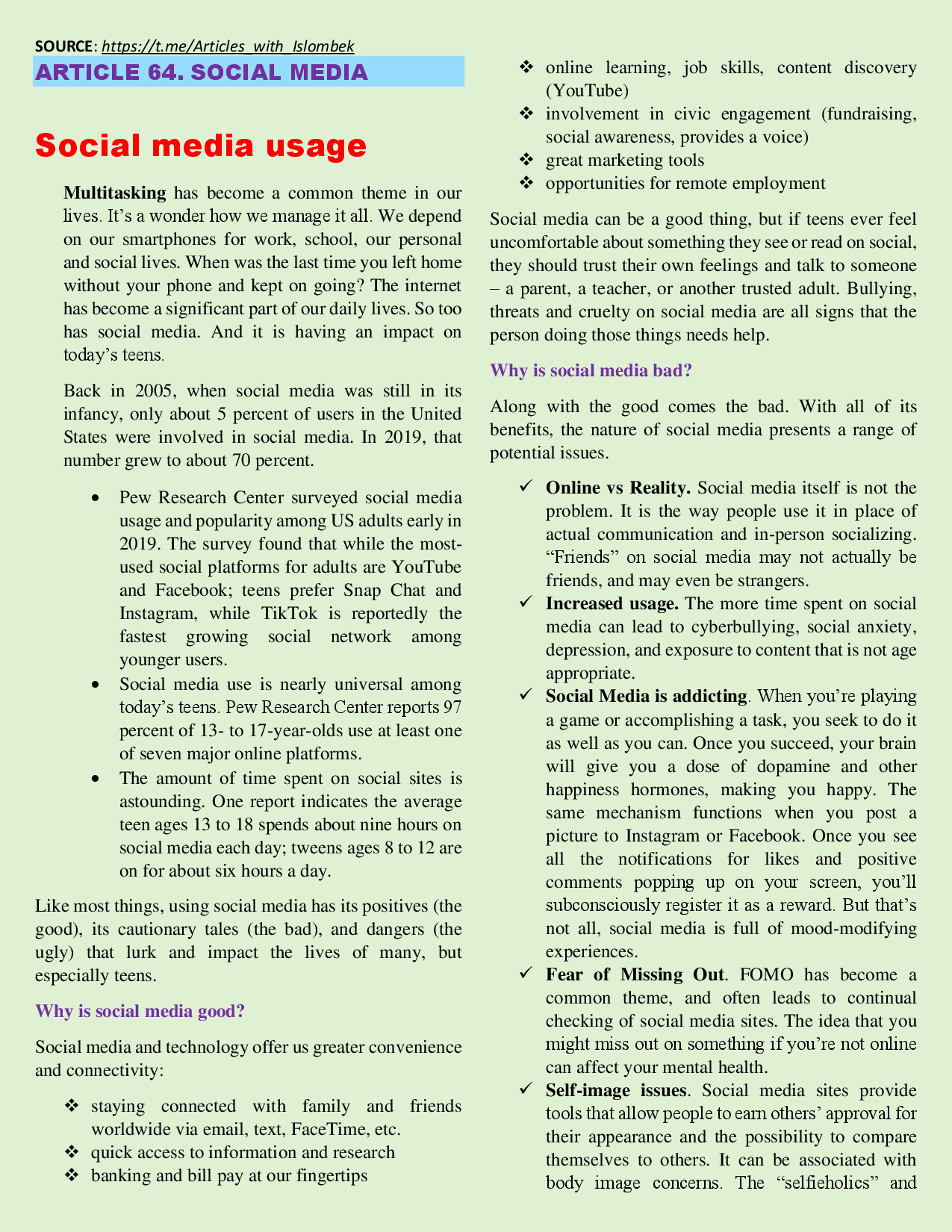 DAY 64 ARTICLE