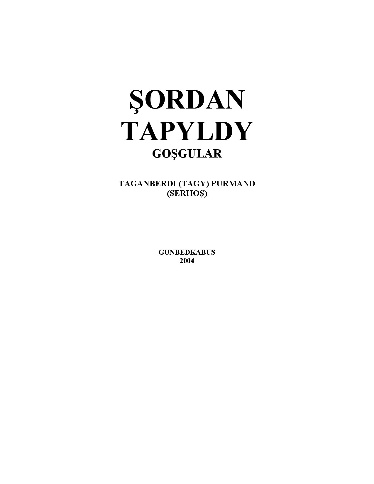 ŞORDAN TAPYLDY