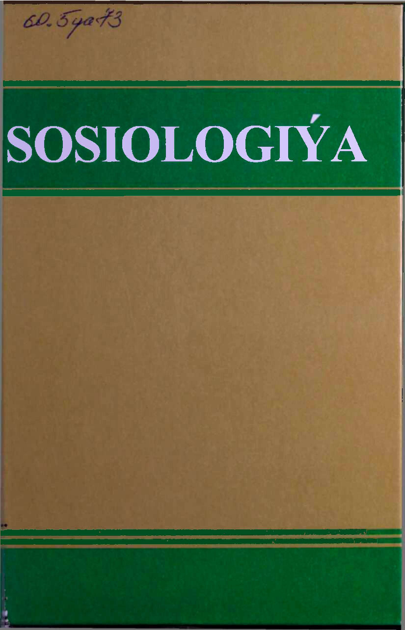 SOSIOLOGIYA