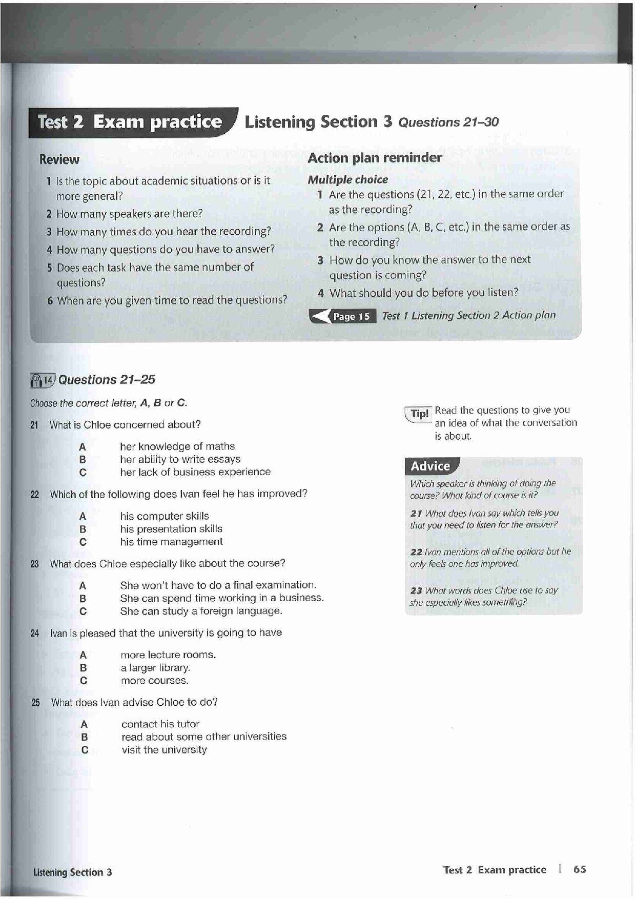 TEST 2   SECTION 3   MULTIPLCE CHOICE