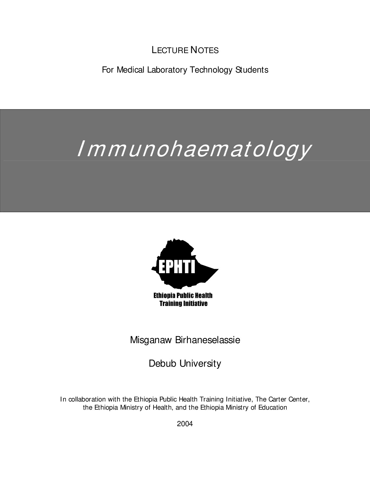 LN IMMUNOHAEMATOLOGY FINAL