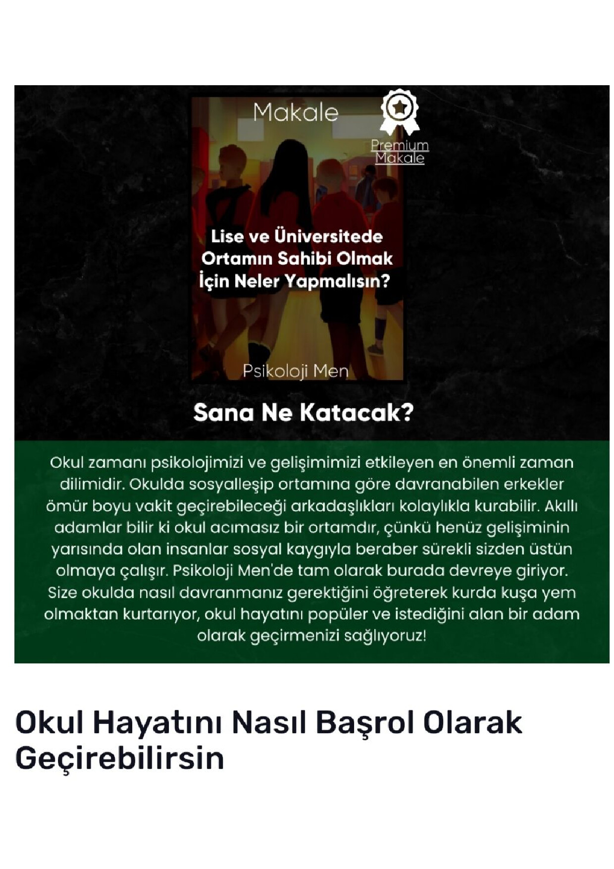 OKUL HAYATINI NASIL BAŞROL OLARAK GEÇIREBILIRSIN