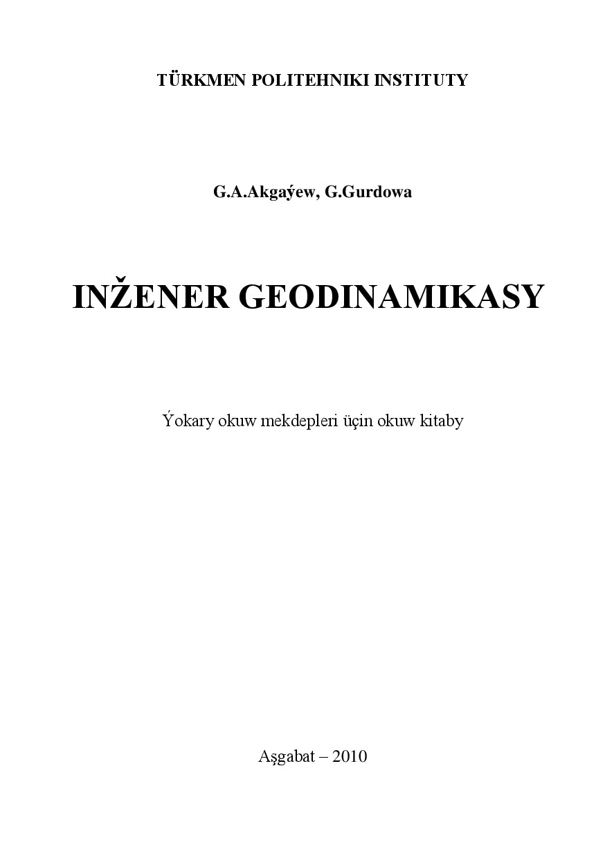 INŽENER GEODINAMIKASY