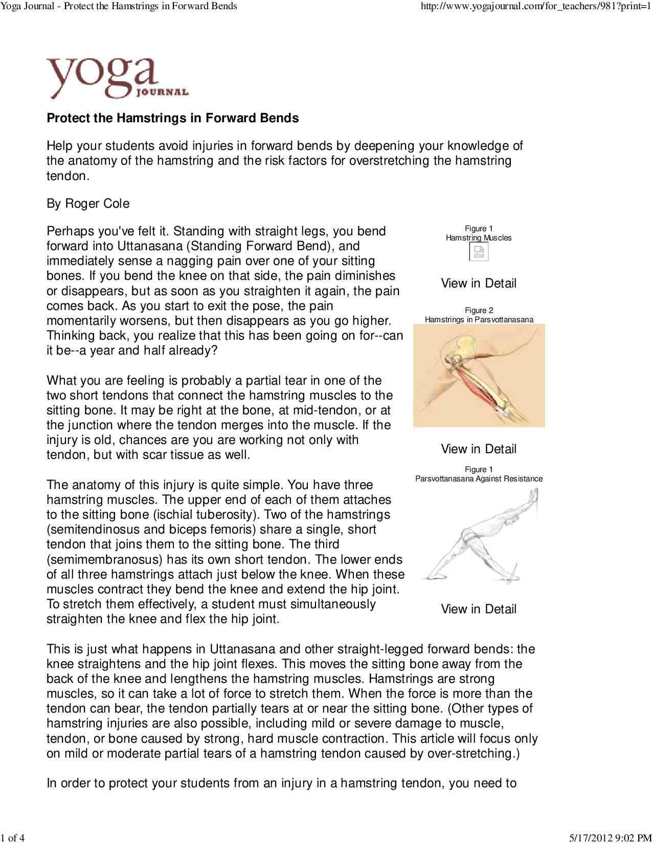 YOGA JOURNAL   PROTECT THE HAMSTRINGS IN FORWARD BENDS (1)