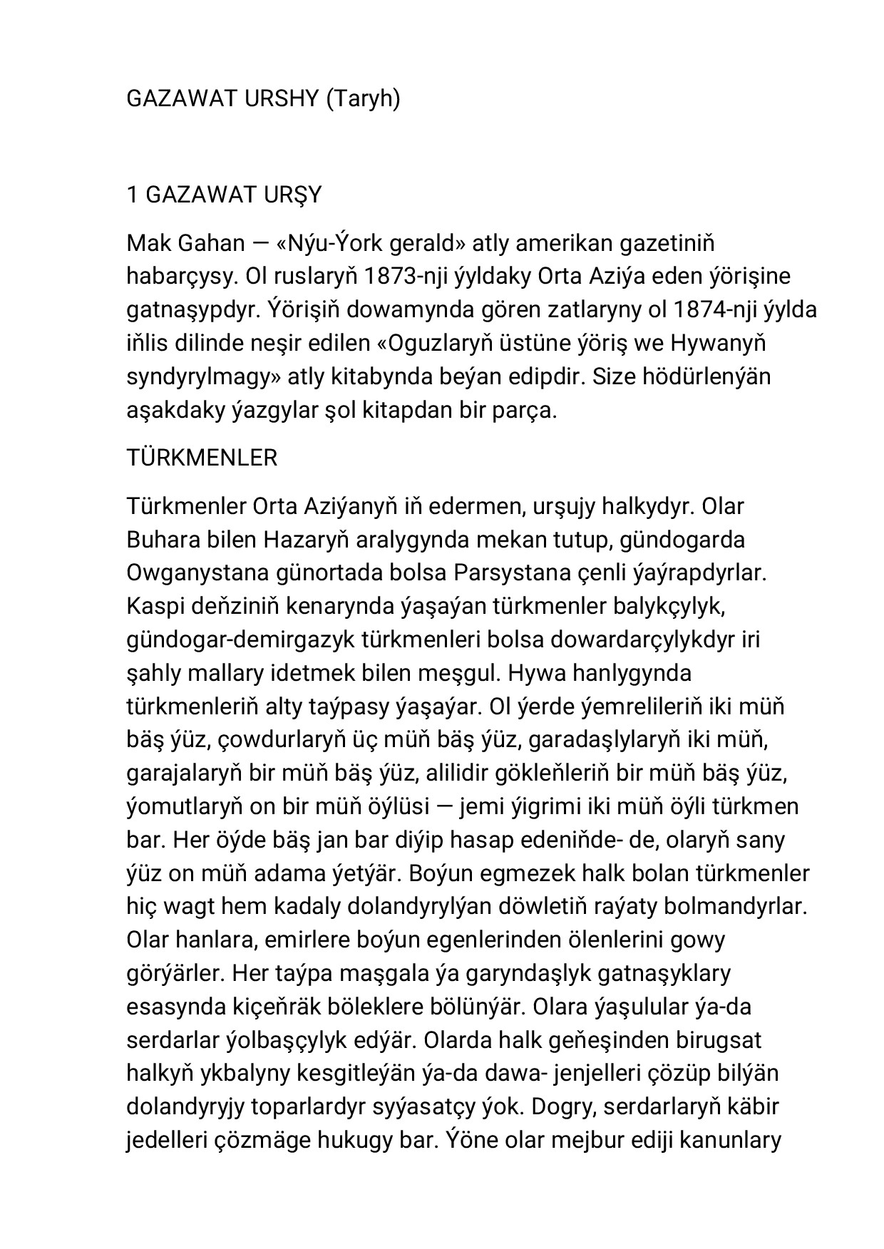 GAZAWAT SÖWEŞI