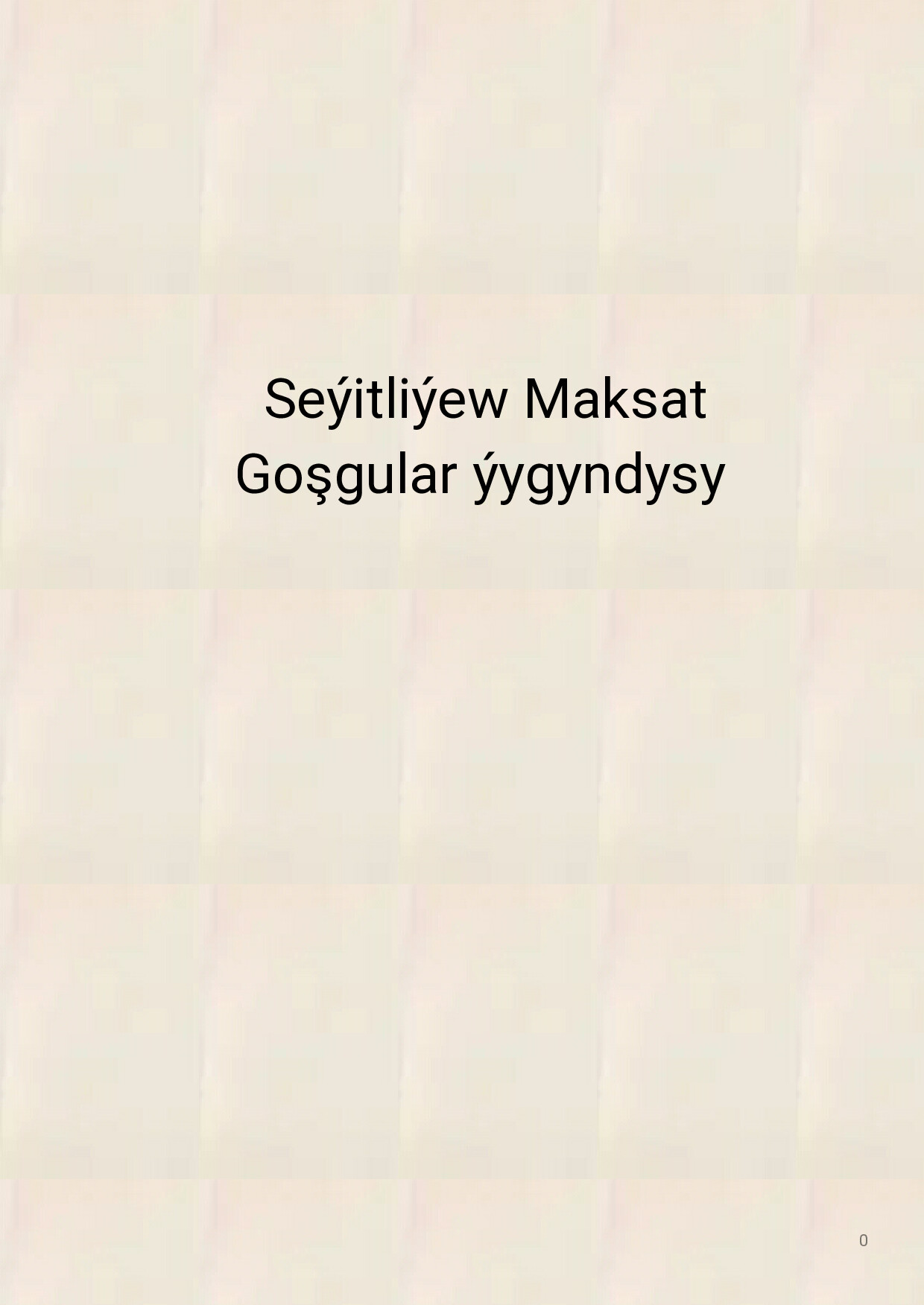 GOŞGULAR ÝYGYNDYSY
