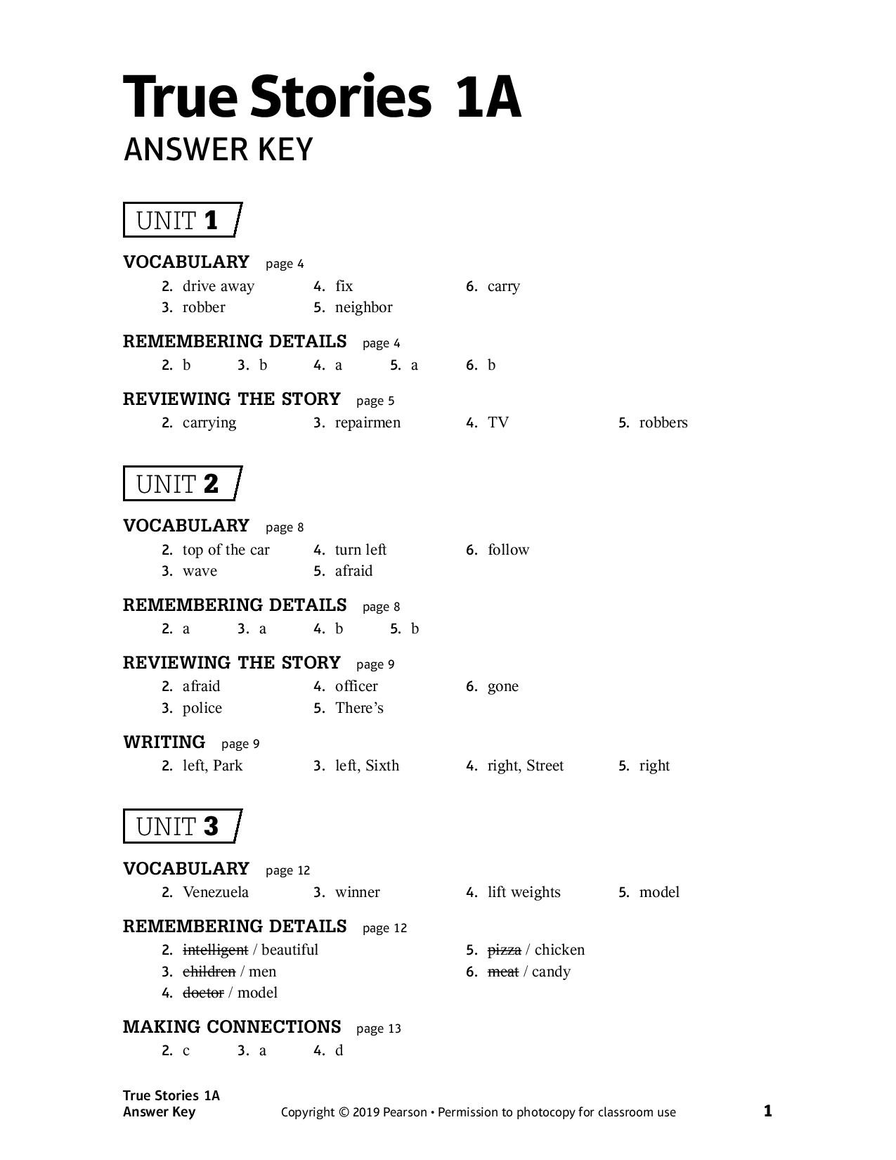 HEYER SANDRA TRUE STORIES SILVER EDITION 1A ANSWER KEY