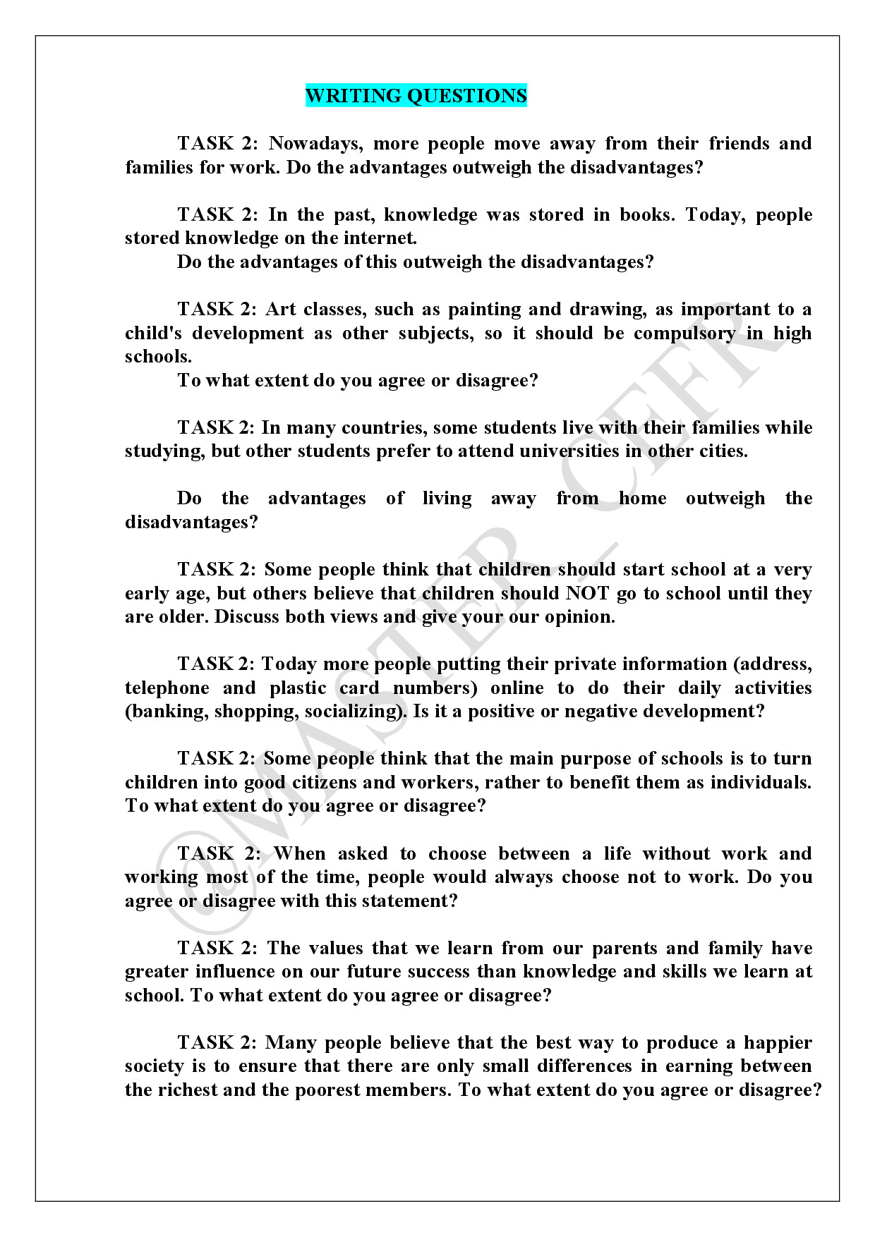 WRITING QUESTIONS(1)