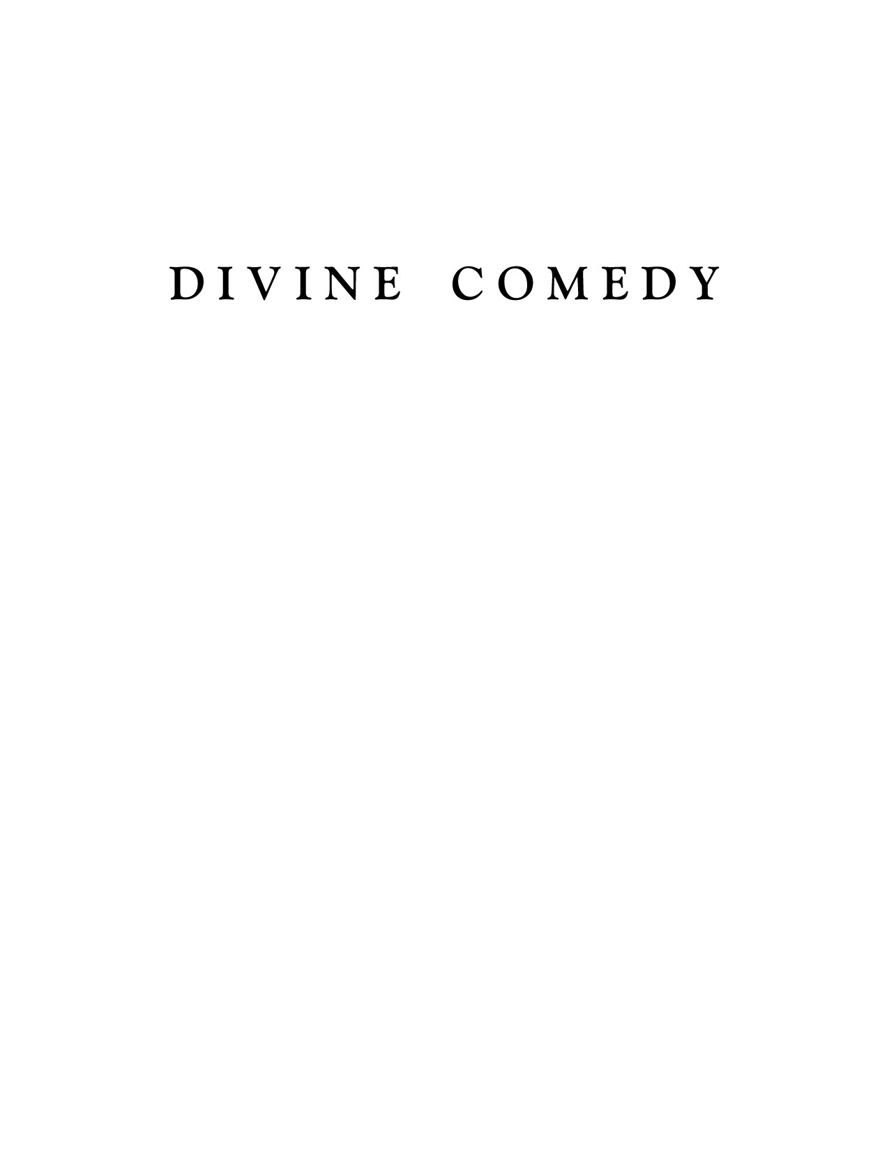 THE DIVINE COMEDY   DANTE ALIGHIERI