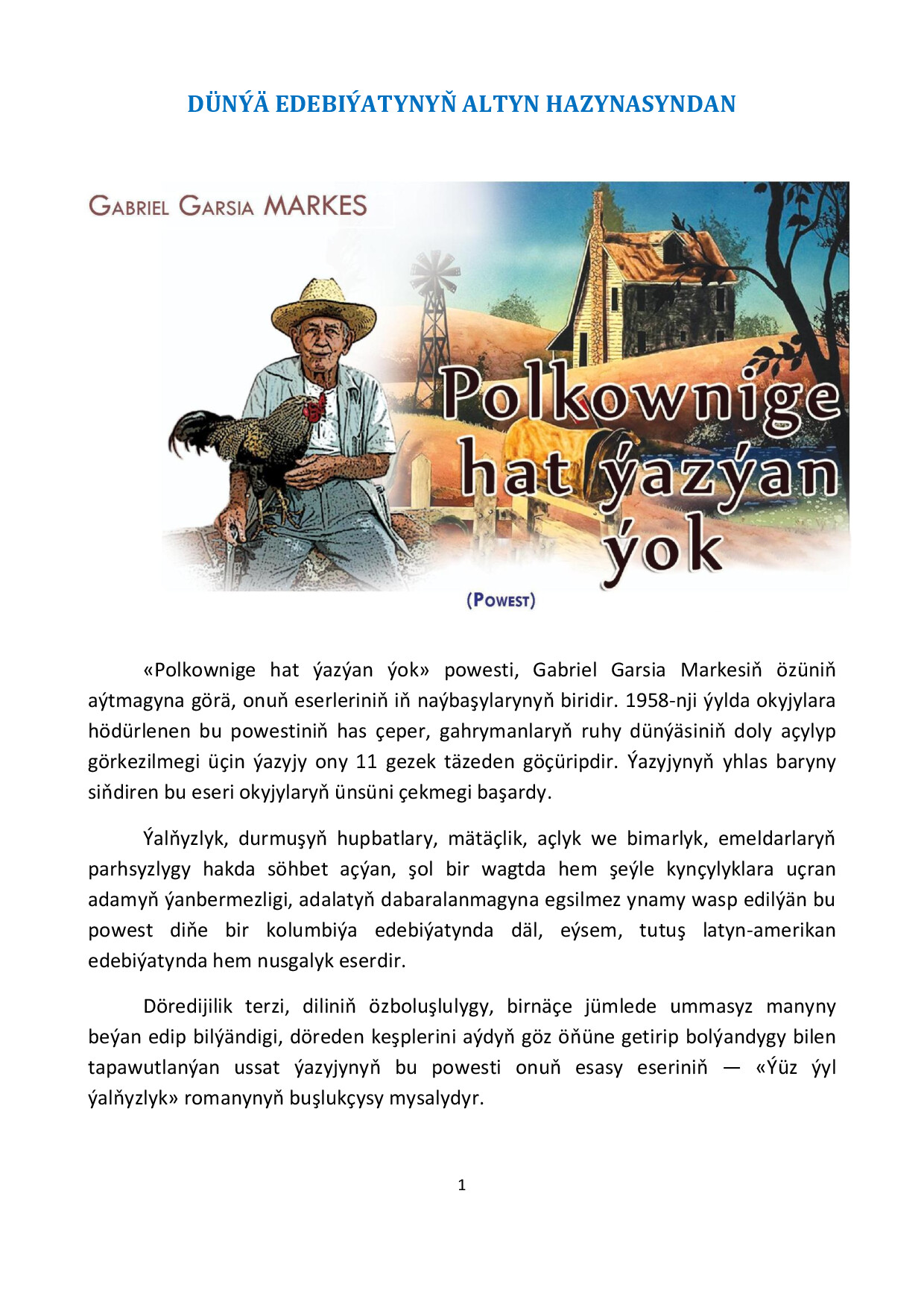 POLKOWNIGE HAT ÝAZÝAN ÝOK