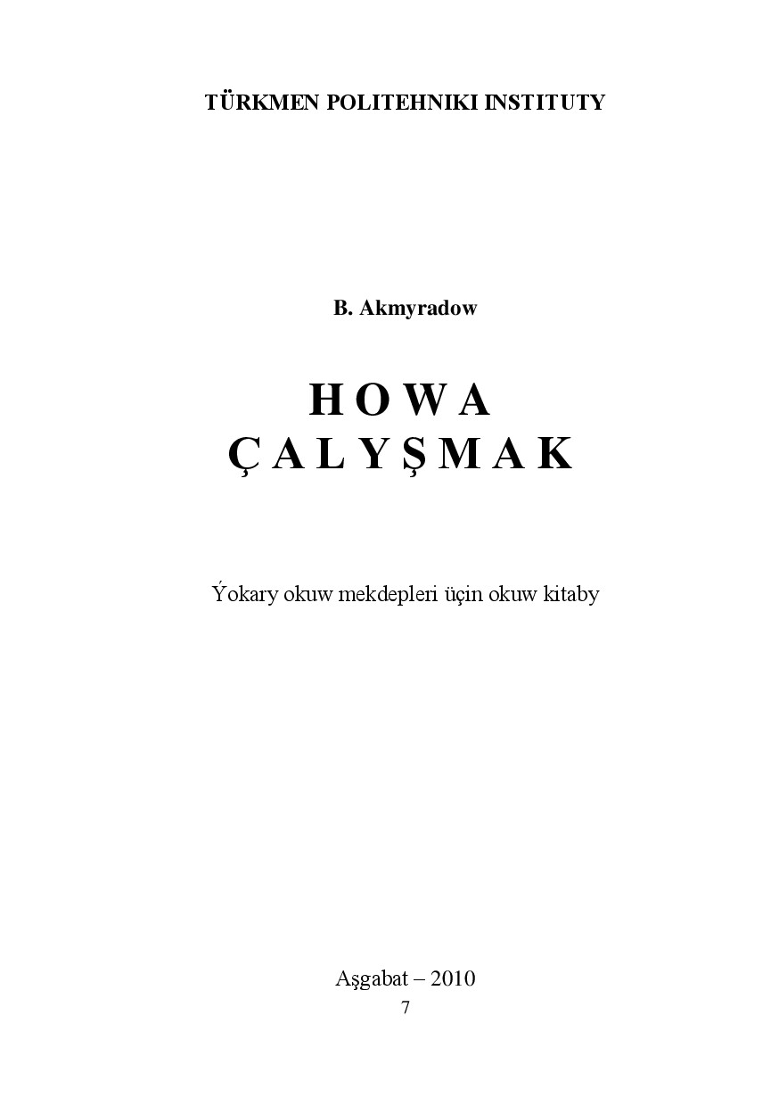 HOWA ÇALYŞMAK