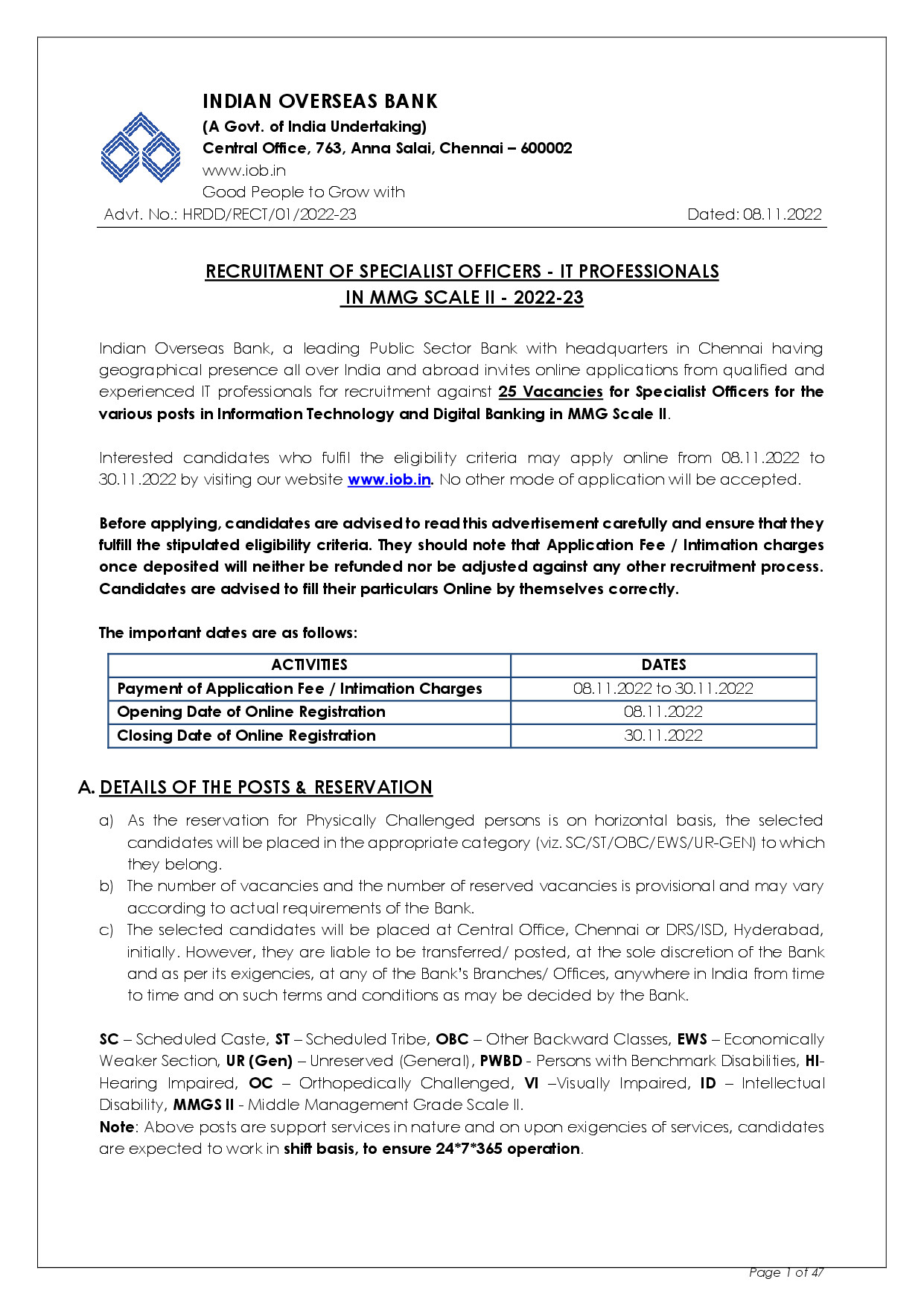 IT SPECIALIST ADVERTISEMENT HRDD 2022 23