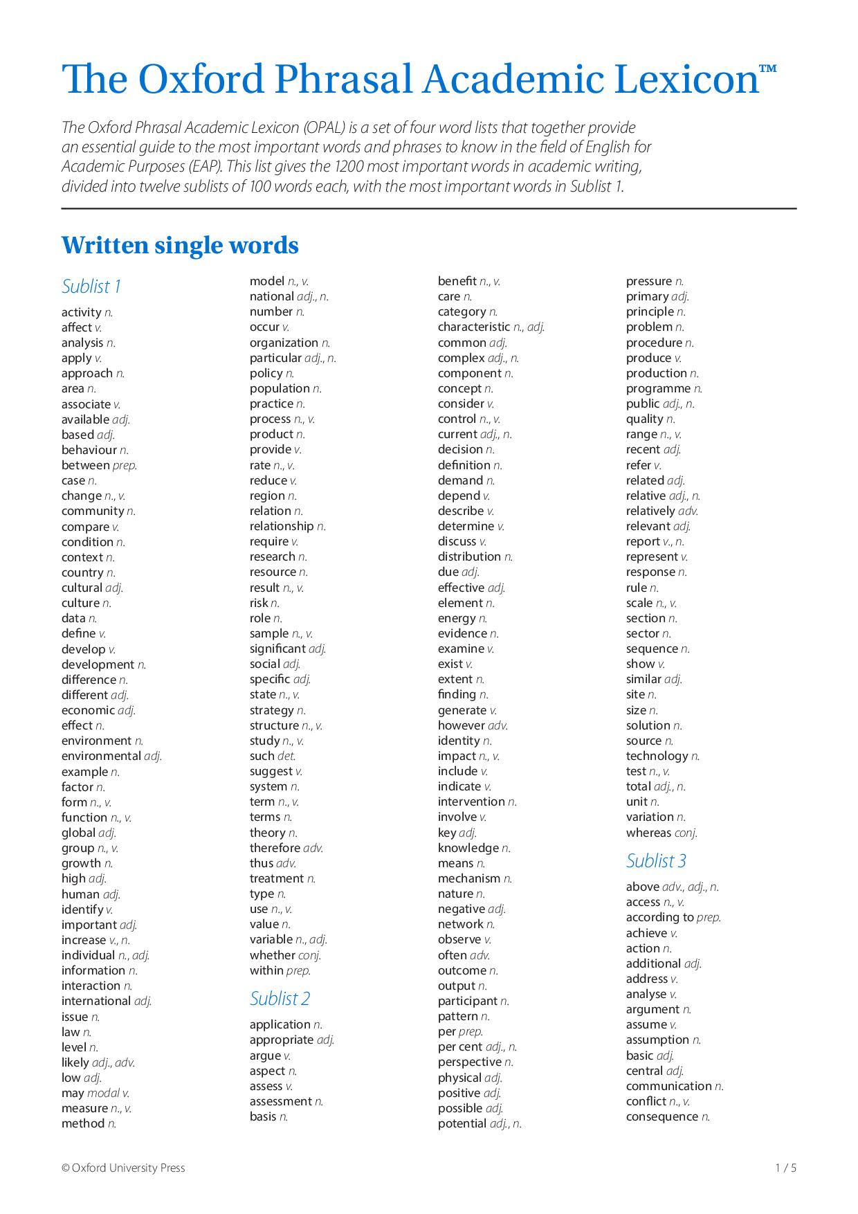 OPAL WRITTEN SINGLE WORDS