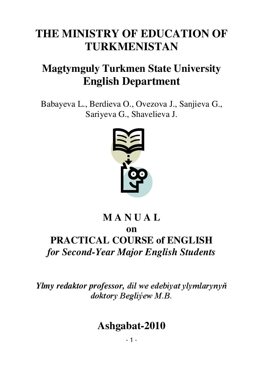 MANUAL ON PRACTICAL COURSE OF ENGLISH II