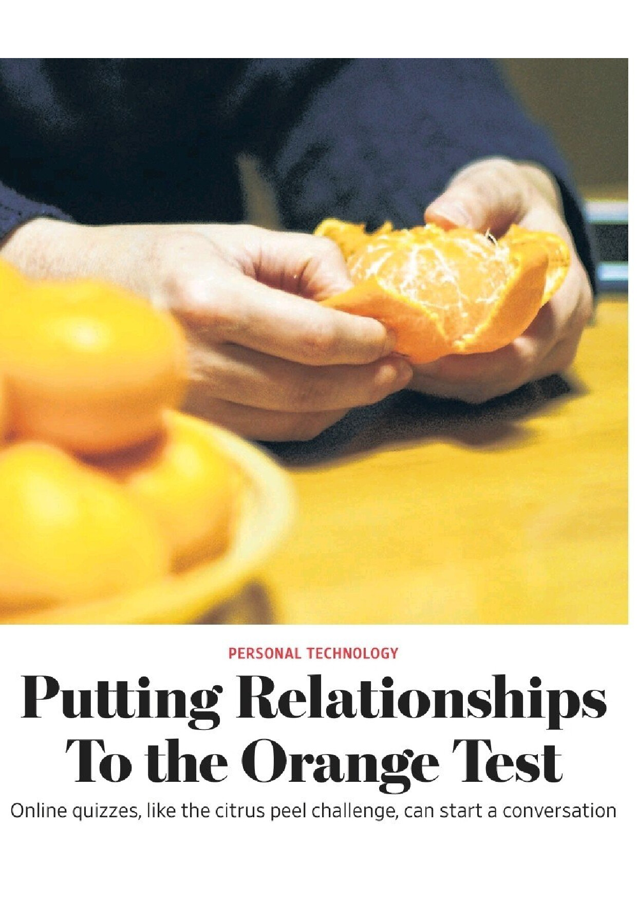 THE ORANGE TEST