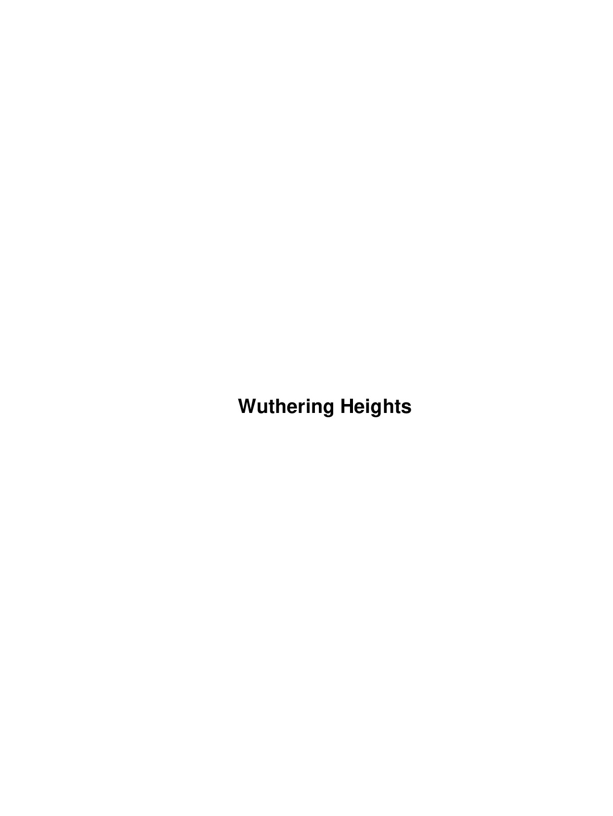 WUTHERING HEIGHTS