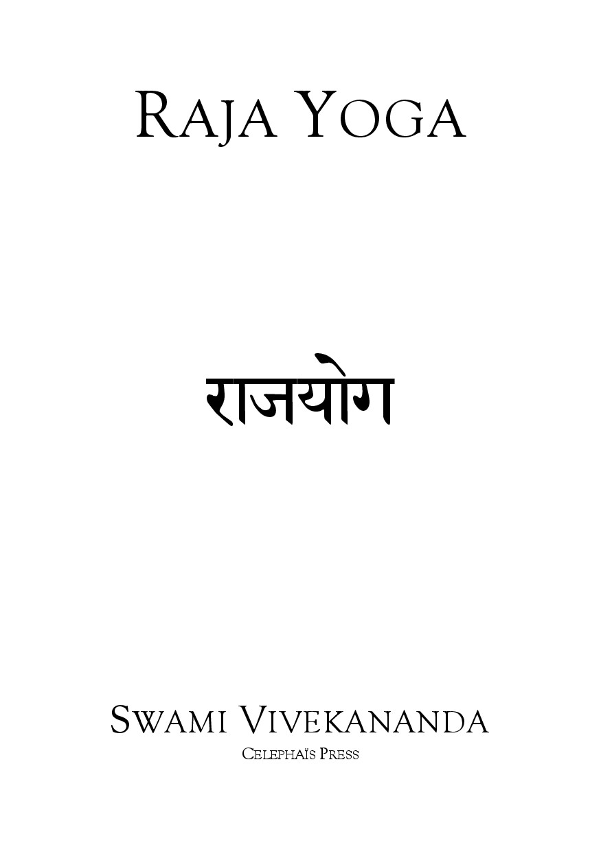 RAJA YOGA BY SWAMI VIVEKANANDA